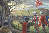 The Battle of Nibley Green, 1470 - print from painting by Graham Turner