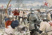 The Battle of Ferrybridge print - The Medieval Art of Graham Turner