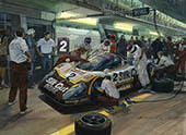 1988 Le Mans, Jaguar Pitstop - Motorsport Art Print by Michael Turner