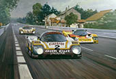 1988 Le Mans, Jaguar XJR9 - Motorsport Art Print by Michael Turner
