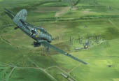 Attacking the Chain Home radar sites - Battle of Britain painting by Graham Turner