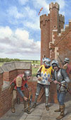 The Siege of Caister Castle - Pastons - print from an original painting by Graham Turner