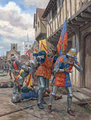 Royal Blood - Print from a painting of Henry VI at the Battle of St. Albans, 1455, by Graham Turner