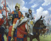 Richard III at the Battle of Bosworth greeting cards