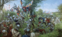 Battle of Tewkesbury, Wars of the Roses - Medieval Art print by Graham Turner