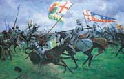 Richard III at the Battle of Bosworth, Wars of the Roses - Medieval Greeting or Birthday Card