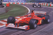 F1 Grand Prix cards from motorsport paintings by Michael Turner