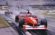 F1 Grand Prix cards from motorsport paintings by Michael Turner