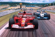 F1 Grand Prix cards from motorsport paintings by Michael Turner