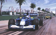 F1 Grand Prix cards from motorsport paintings by Michael Turner