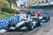 F1 Grand Prix cards from motorsport paintings by Michael Turner