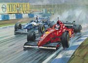 Michael Schumacher, Ferrari, 1996 Spanish Grand Prix - Motorsport F1 art print by Michael Turner