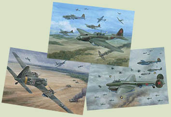 Paintings by Graham Turner from Osprey Air Campaign book Kursk 1943