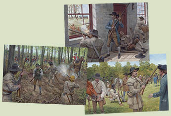 Paintings from the Osprey book 'Kings Mountain 1780' by Graham Turner