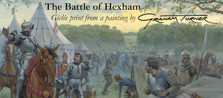 Detail from a print from an original painting by Graham Turner of the Battle of Hexham