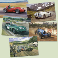 Greeting Cards - Motorsport Art by Michael Turner and Graham Turner