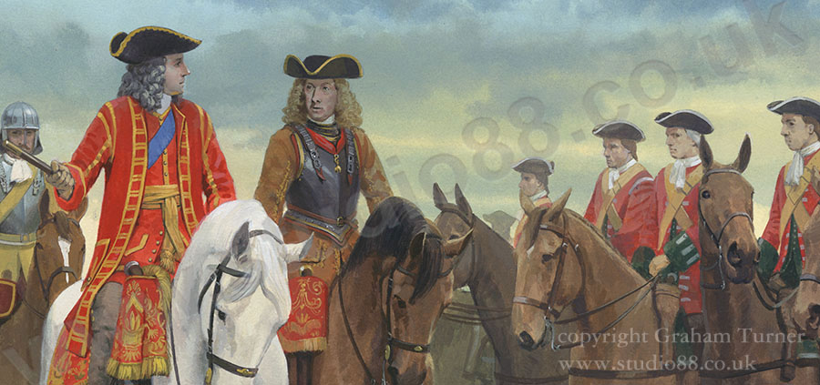 Detail from original painting by Graham Turner from Osprey Blenheim 1704
