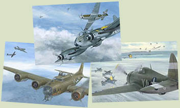 Paintings by Graham Turner from Osprey book 'Big Week' 1944