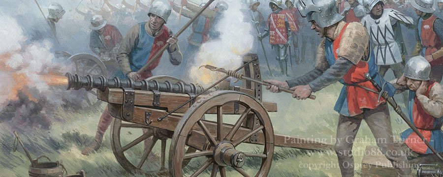 Detail from The Artillery of Richard III at Bosworth - Original Painting by Graham Turner