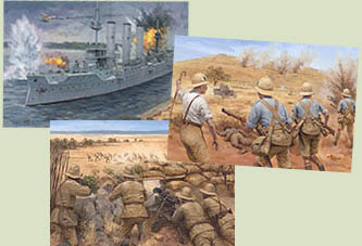Original paintings from the Osprey book The East Africa Campaign 1914-1918 by Graham Turner