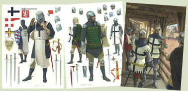 Medieval and Military Art by Graham Turner - Original Paintings from Osprey Teutonic Knight