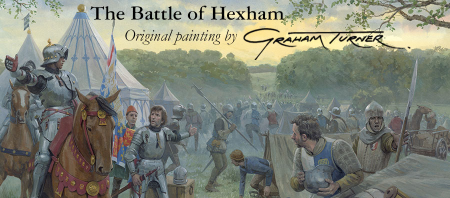 Detail from a painting by Graham Turner of the Battle of Hexham