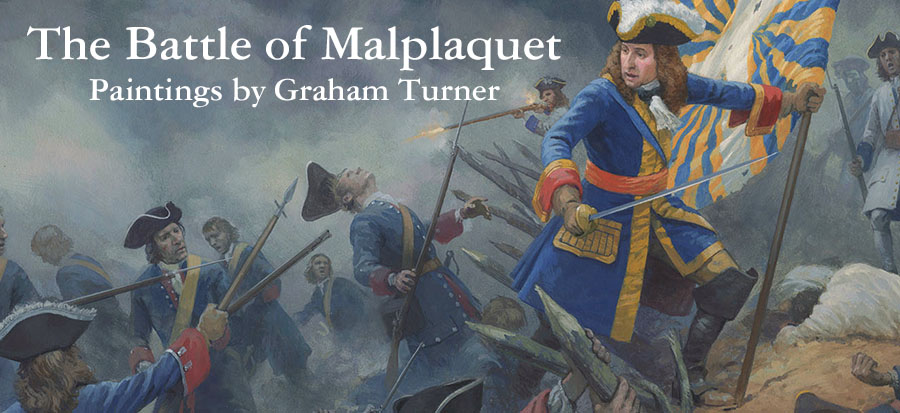 Original paintings by Graham Turner from the Osprey book Malplaquet 1709