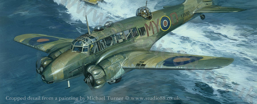 Avro Anson - detail from an original aviation painting by Michael Turner