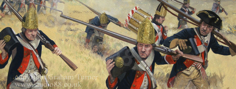 Detail from The Battle of White Plains, 1776 - Original Painting by Graham Turner