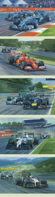 2014 Formula 1 Grand Prix Christmas cards by Michael Turner