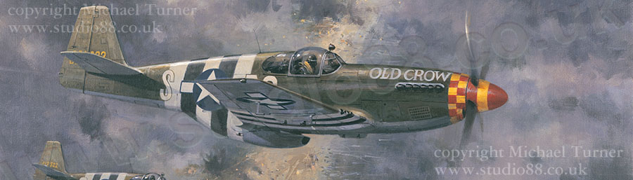 Detail from American Patrol - Aviation print from a painting by Michael Turner