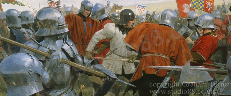 detail from The Battle of Bosworth - print from a painting by Graham Turner