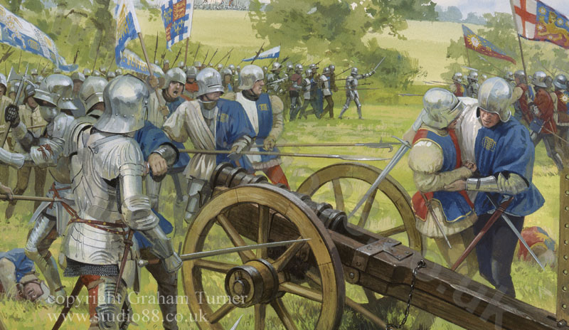 BATTLE OF TEWKESBURY ENGLAND PAINTING WAR OF THE ROSES ART REAL CANVAS PRINT