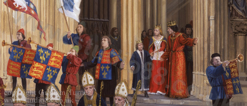 Investiture in York - detail from a painting by Graham Turner