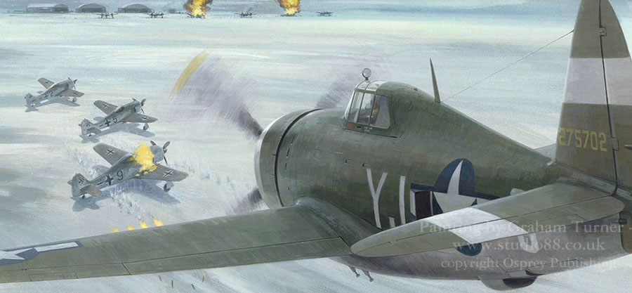 P-47D Thunderbolt - Detail from a painting by Graham Turner from Osprey book 'Big Week' 1944