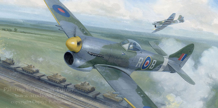 Detail from a painting by Graham Turner from Osprey book Normandy 1944