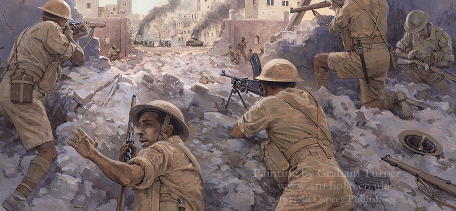 Detail from a painting by Graham Turner from Osprey book Syria and Lebanon 1941