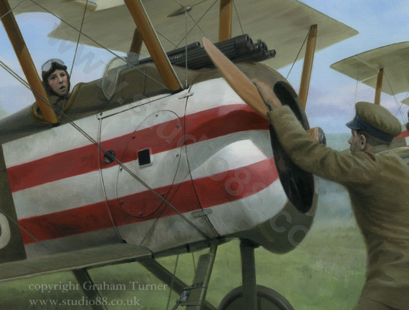 'Contact' - RNAS Sopwith Camel painting by Graham Turner