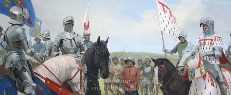 Detail from The Battle of Formigny - Medieval Paintings by Graham Turner