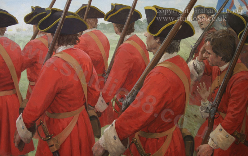 Detail from the Battle of Malplaquet - original painting by Graham Turner