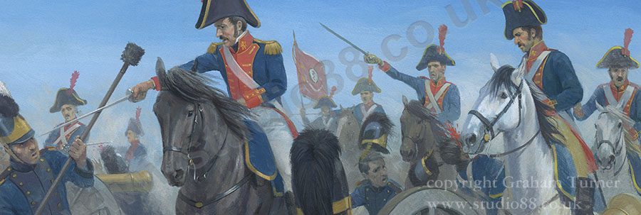 The Battle of Talavera - Detail from a painting by Graham Turner