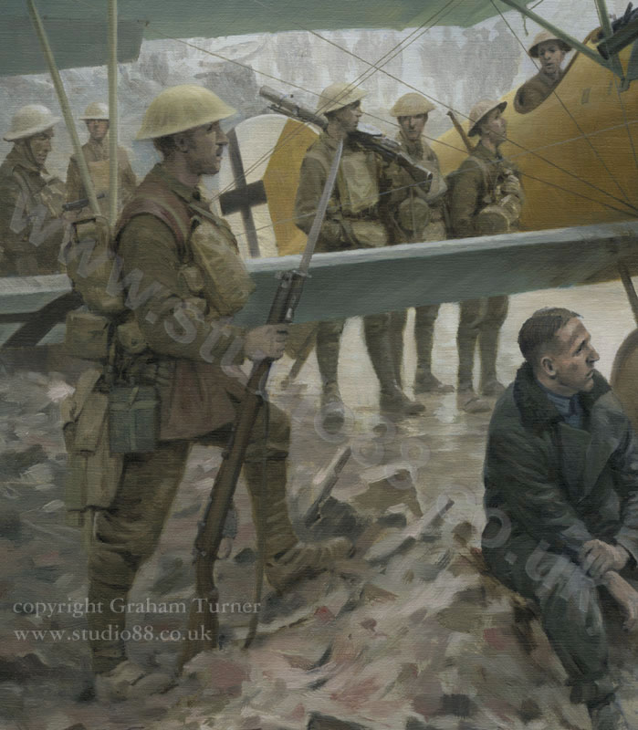 Victor & Vanquished - WW1 Albatros painting by Graham Turne