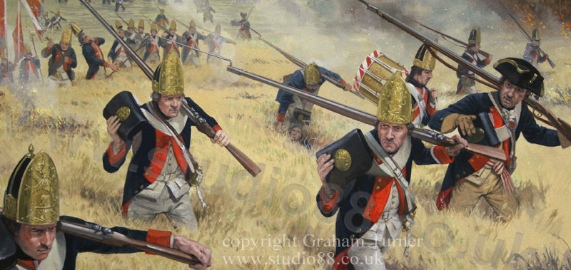 Detail from the Battle of White Plains - Painting by Graham Turner