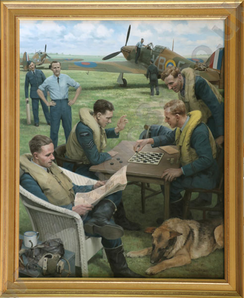 'Letter from Home - Royal Flying Corps Pilot with SE5a - WW1 Aviation painting by Graham Turner GAvA