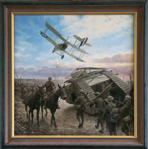 'Letter from Home - Royal Flying Corps Pilot with SE5a - WW1 Aviation painting by Graham Turner GAvA