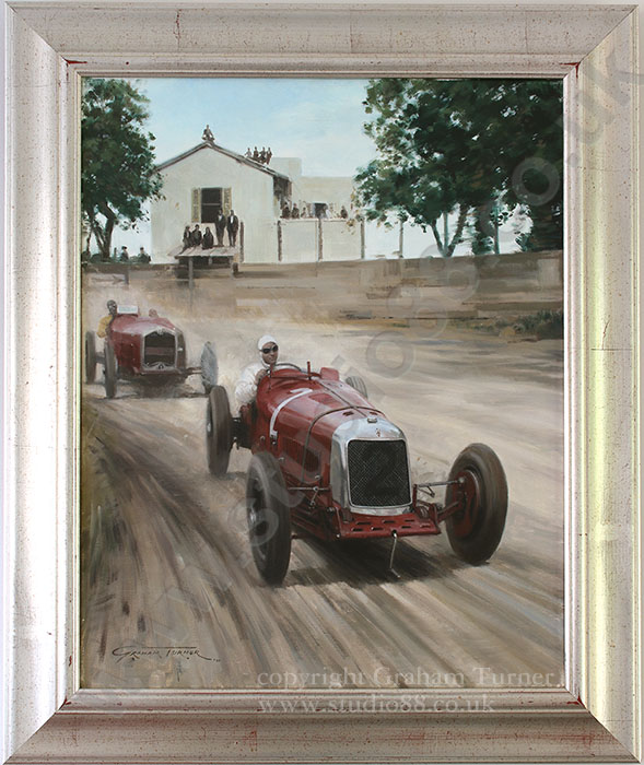 1929 Maserati 26M - Framed original oil painting by Graham Turner