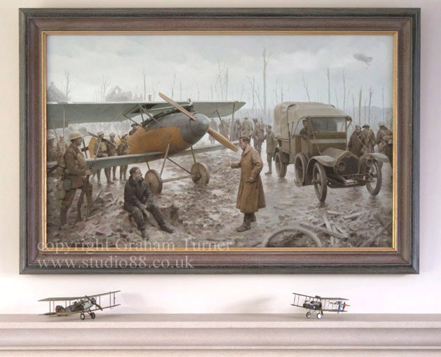 Victor & Vanquished - WW1 Albatros painting by Graham Turner