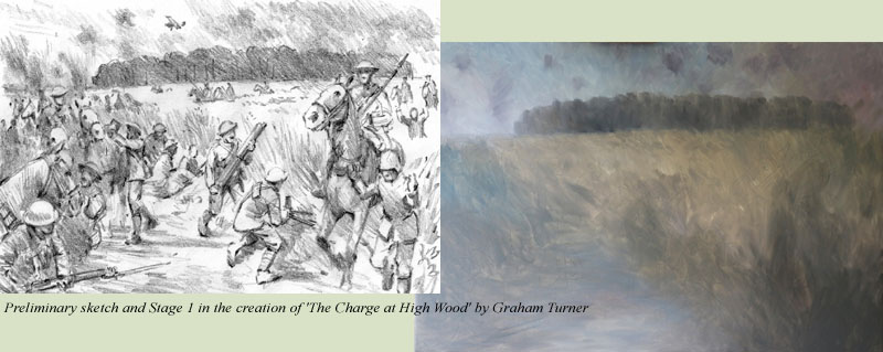 Graham Turner paints 'The Charge at High Wood'