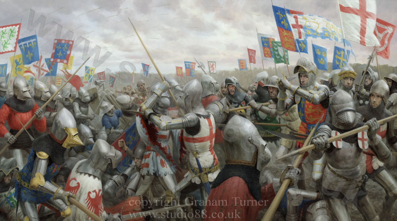 The Battle of Agincourt Medieval War Art Printed Canvas Picture Wall Home Decor