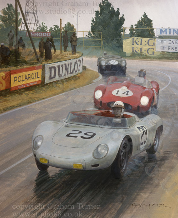 1958 Le Mans - Gicle Print by Graham Turner
